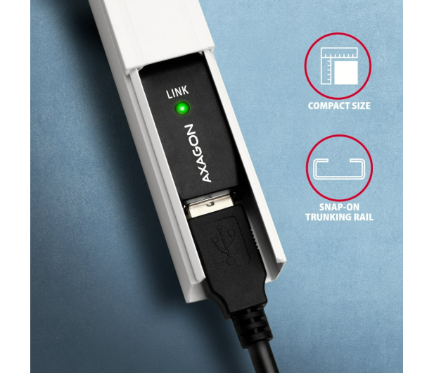 AXAGON ADR-220B USB 2.0 A-M -> B-M aktywny kabel połączeniowy/wzmacniacz 20m - 1485415 - zdjęcie 4
